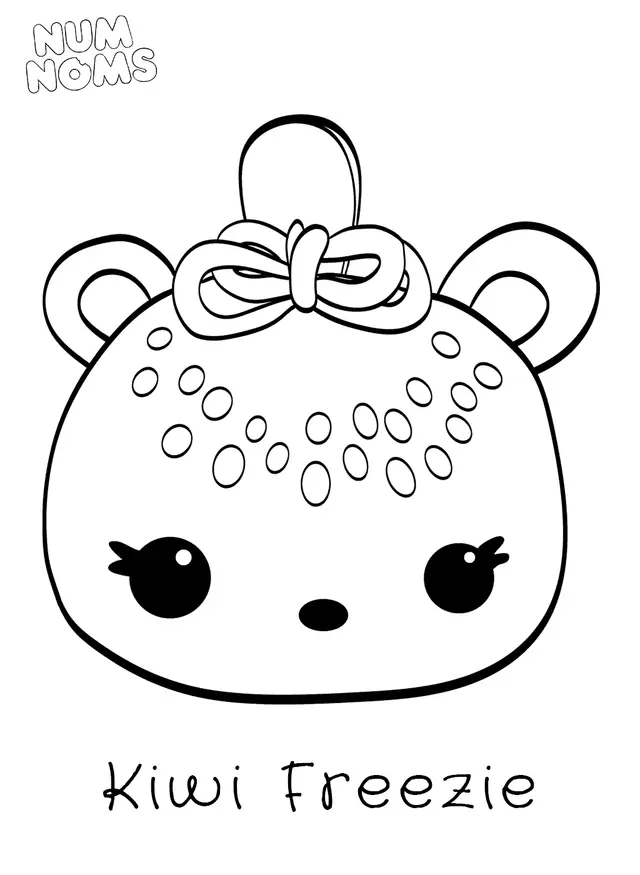 Dibujo de Kawaii Food Kiwi Freeze Num Noms para colorear