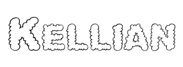 Coloriage Kellian - Prénom à imprimer