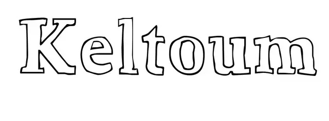 Coloriage Keltoum - Prénom à imprimer