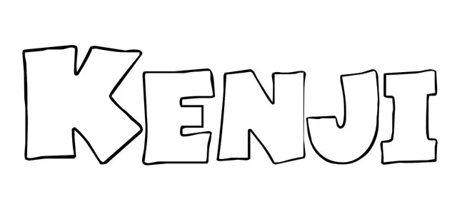 Coloriage Kenji - Prénom à imprimer