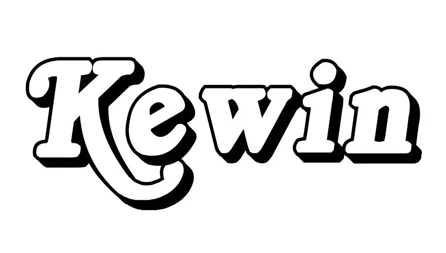 Coloriage Kewin - Prénom à imprimer