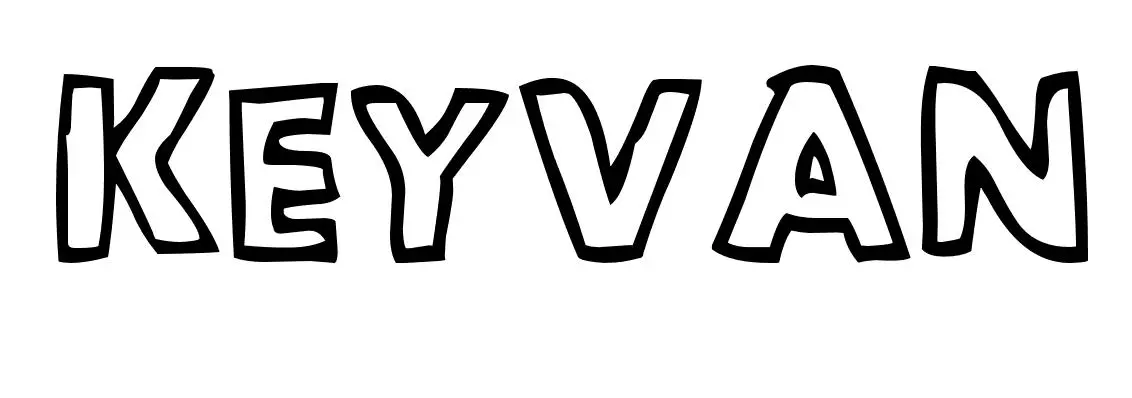 Coloriage Keyvan - Prénom à imprimer