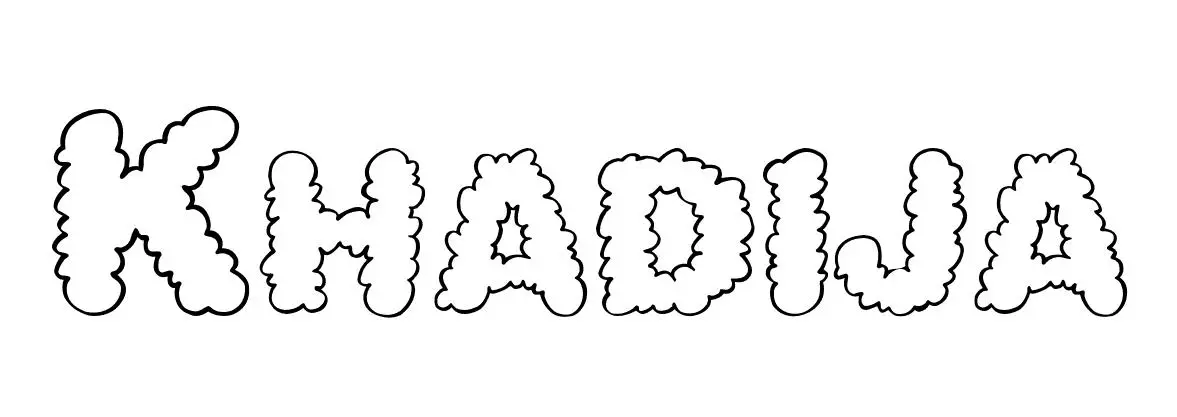 Coloriage Khadija - Prénom à imprimer