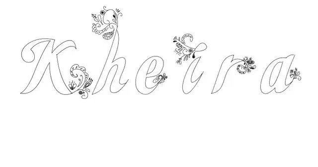 Coloriage Kheira - Prénom à imprimer