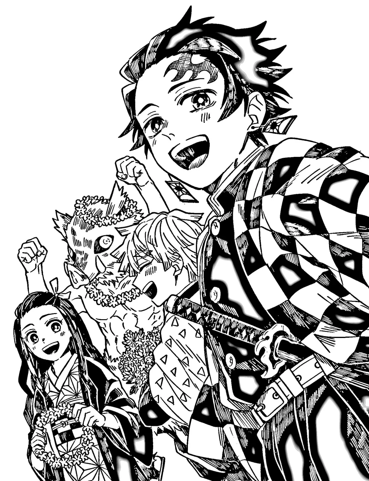 Kleurplaat Demon Slayer Kimetsu no Yaiba kleurplaten om te printen