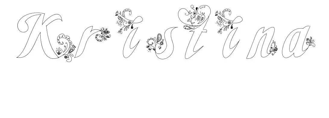 Kristina coloring page to print