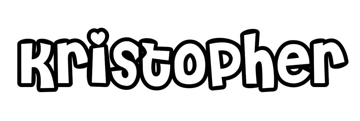 Disegno di Kristopher – Disegno del Nome da Colorare da stampare