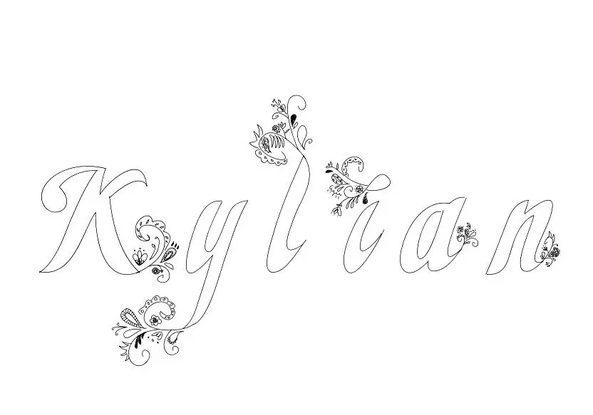 Coloriage Kylian - Prénom à imprimer