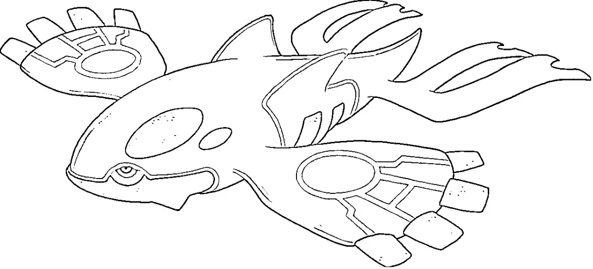Disegno di Kyogre – Terza Generazione Pokémon da stampare