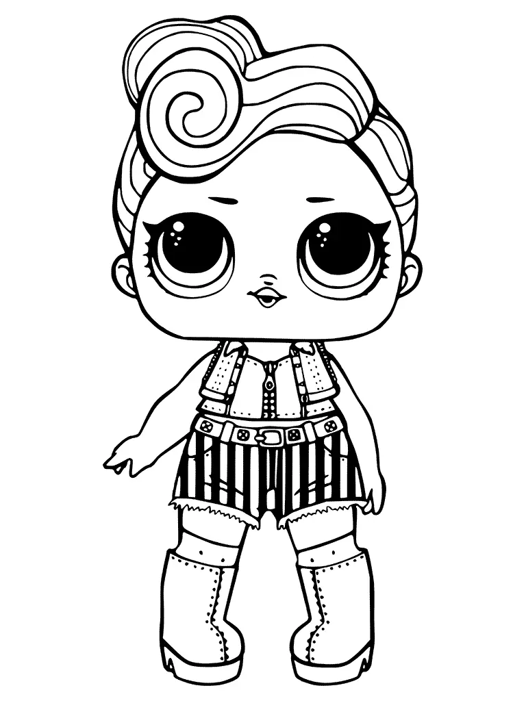 Coloriage Lol Surprise Dolls - Poupée LOL Surprise Hair Goals à imprimer