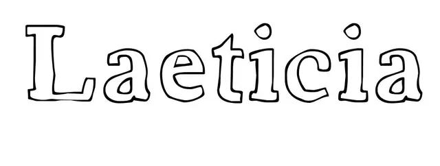 Coloriage Laeticia - Prénom à imprimer