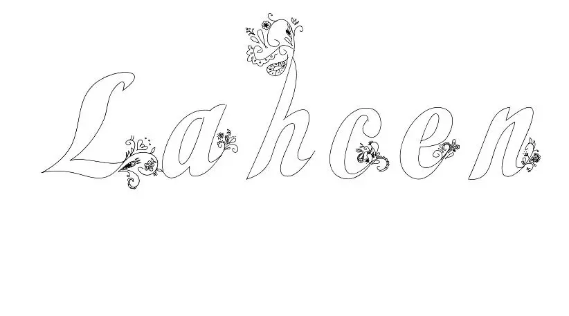 Disegno di Lahcen – Disegno del Nome da Colorare da stampare