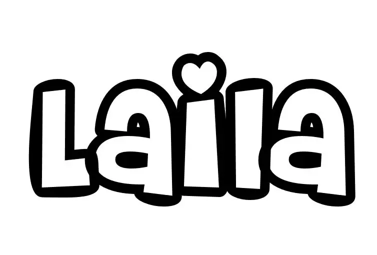 Disegno di Laila da stampare