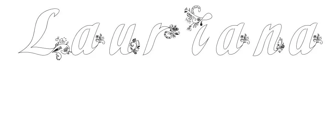 Coloriage Lauriana - Prénom à imprimer