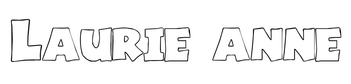 Coloriage Laurie Anne - Prénom à imprimer