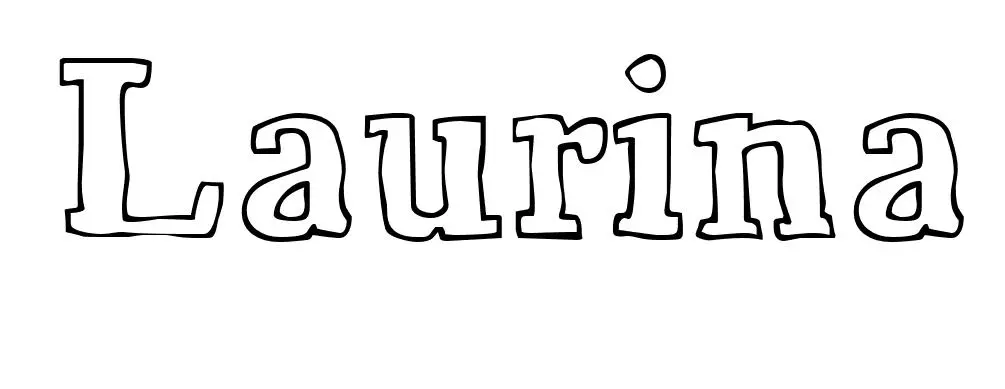 Coloriage Laurina - Prénom à imprimer