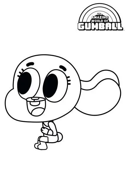 Coloriage Le Génie De La Famille - Gumball à imprimer