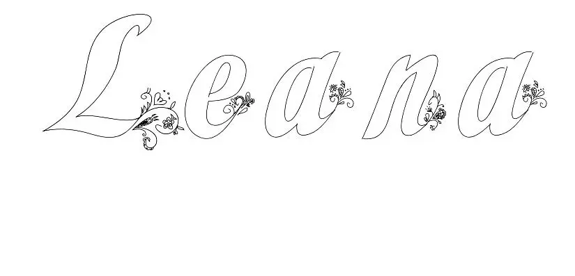 Coloriage Leana - Prénom à imprimer