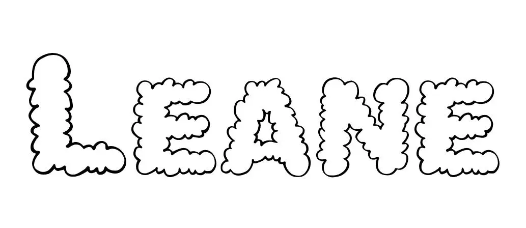 Coloriage Leane - Prénom à imprimer