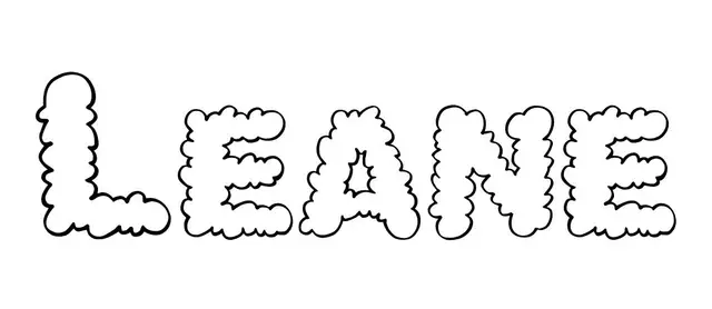 Coloriage Leane - Prénom à imprimer