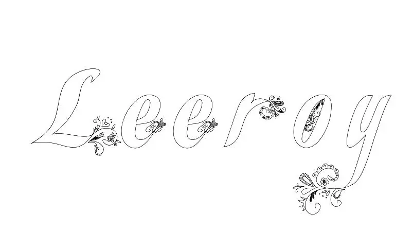 Leeroy Name Coloring Page coloring page to print