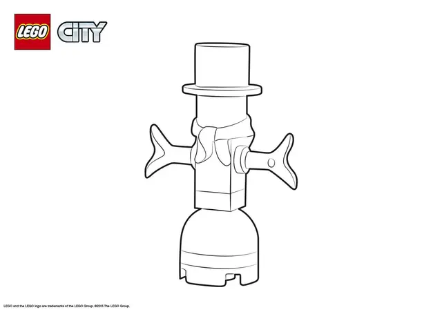 Dibujo de Calendario de Adviento Lego City para colorear