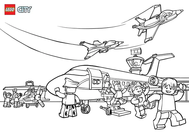 Dibujo de Lego City Airport para colorear