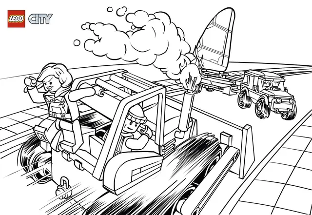 Dibujo de Lego City Bulldozer para colorear