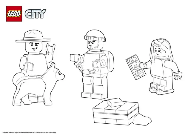 Dibujo de Lego City: El Sheriff y el Prisionero para colorear
