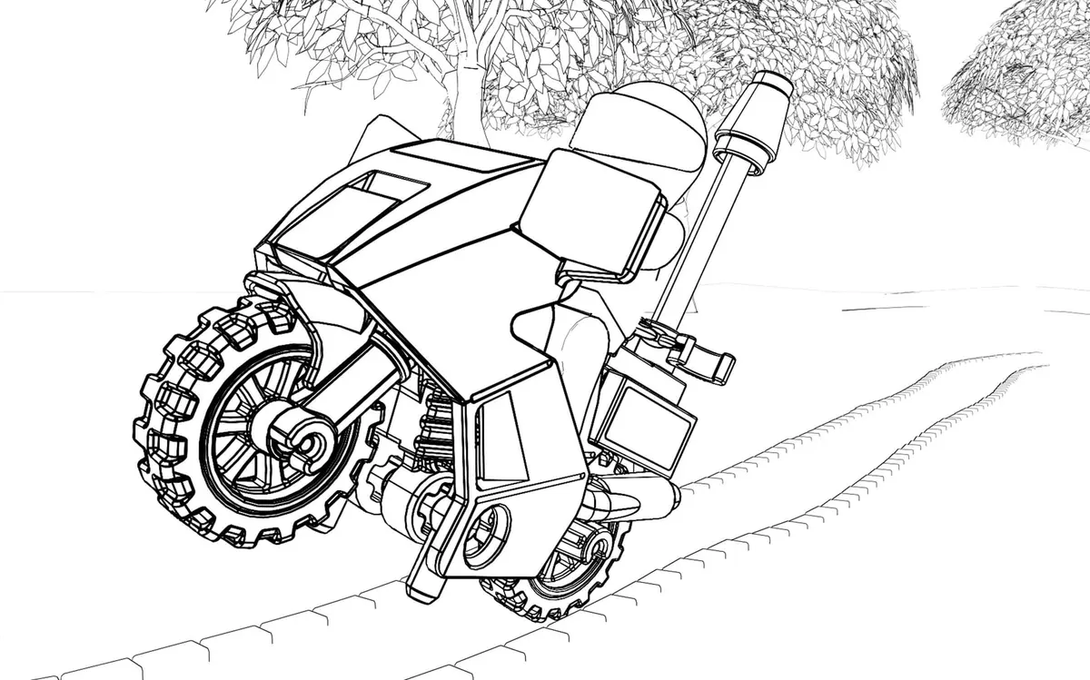 Dibujo de Lego City: Persecución del ladrón para colorear