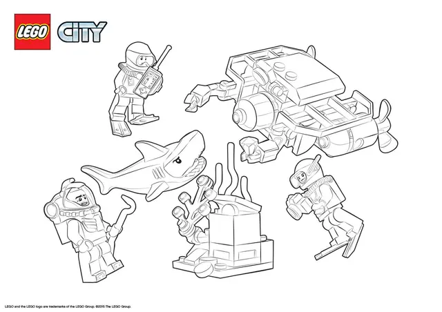 Coloriage Lego City Deep Sea Starter Set - Lego city à imprimer