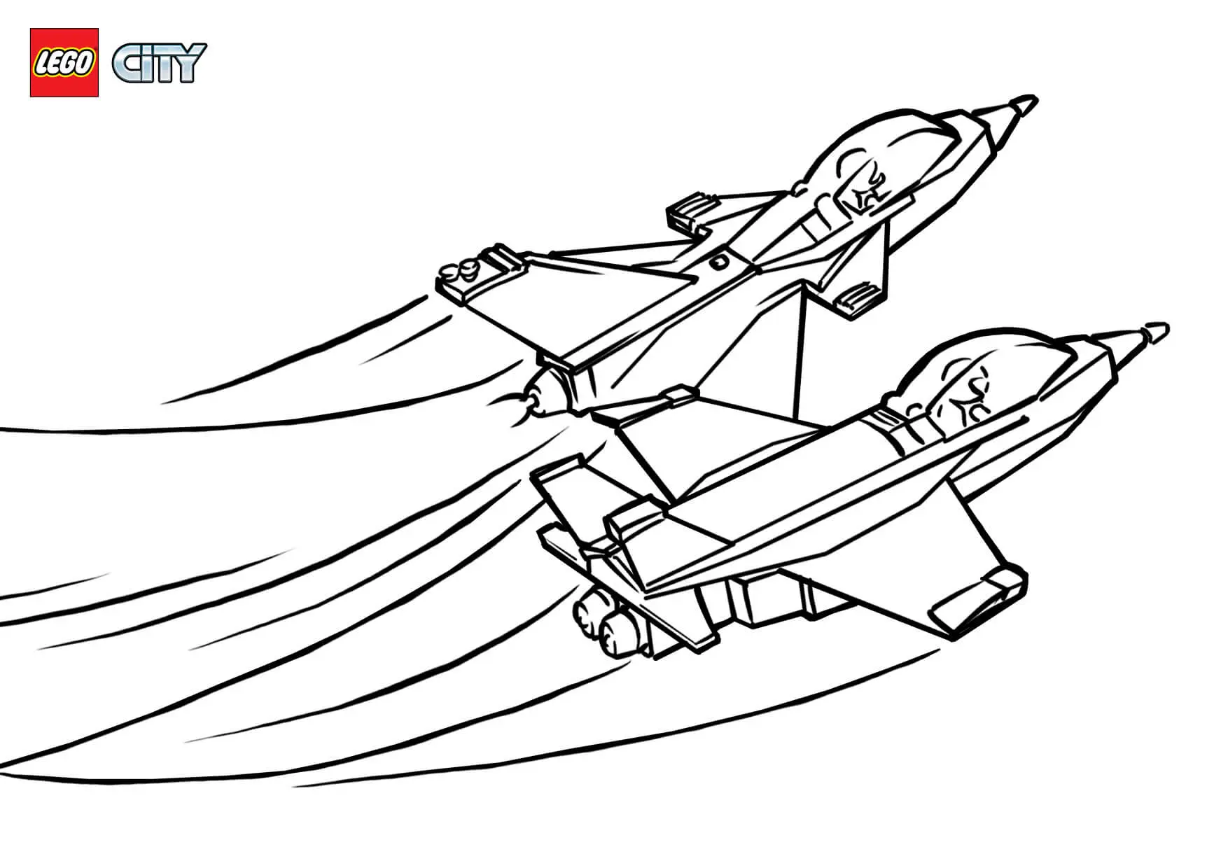 Coloriage Lego City Jet Airport - Lego city à imprimer