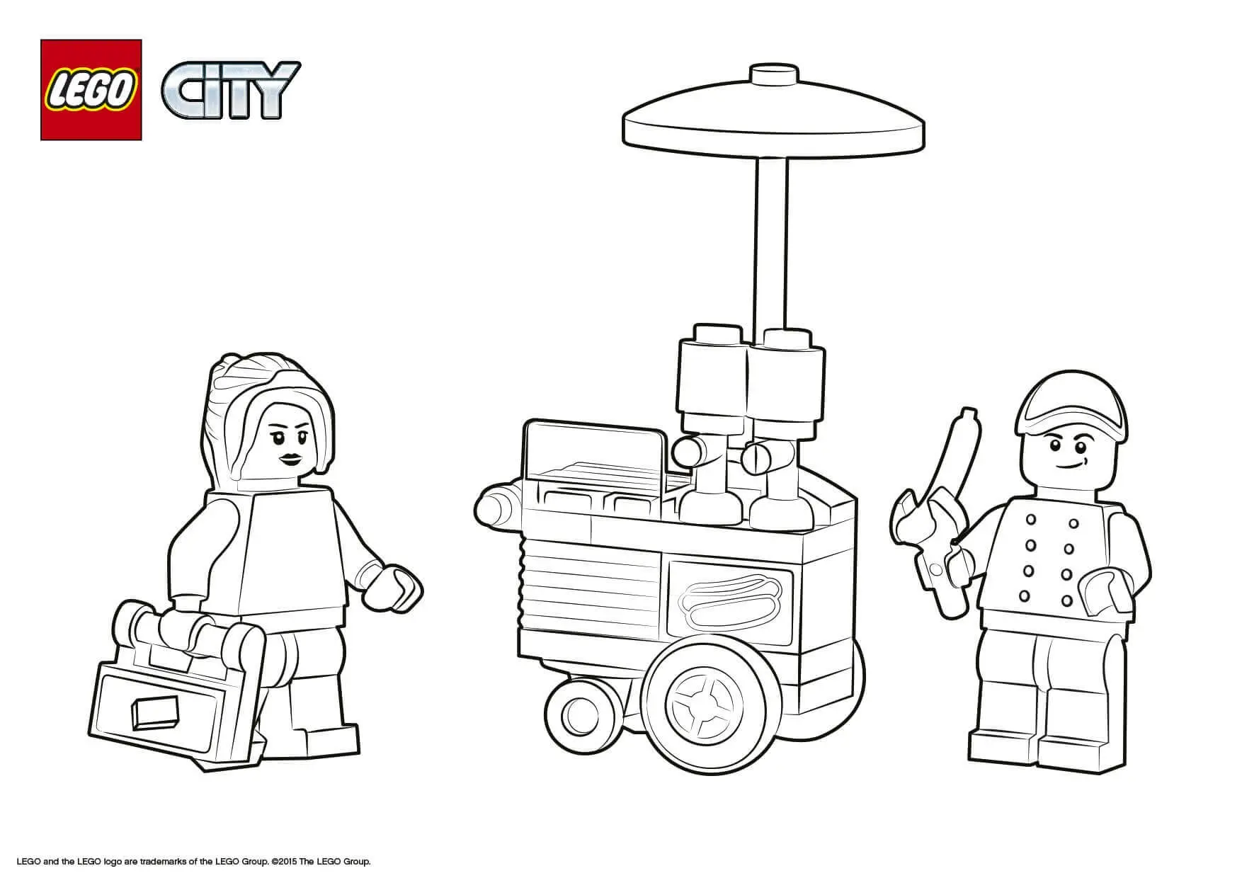 Coloriage Lego City Square - Lego city à imprimer