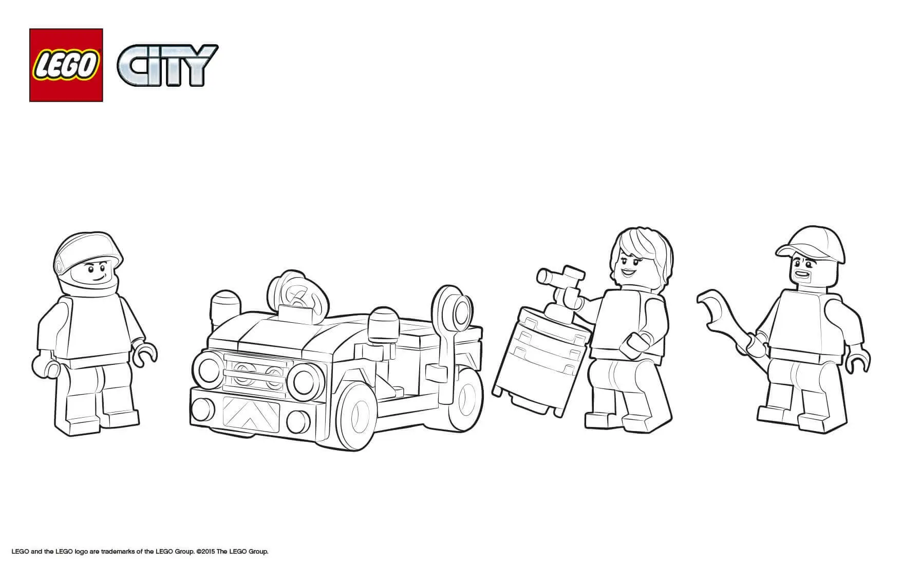 Coloriage Lego City Training Jet Transporter - Lego city à imprimer