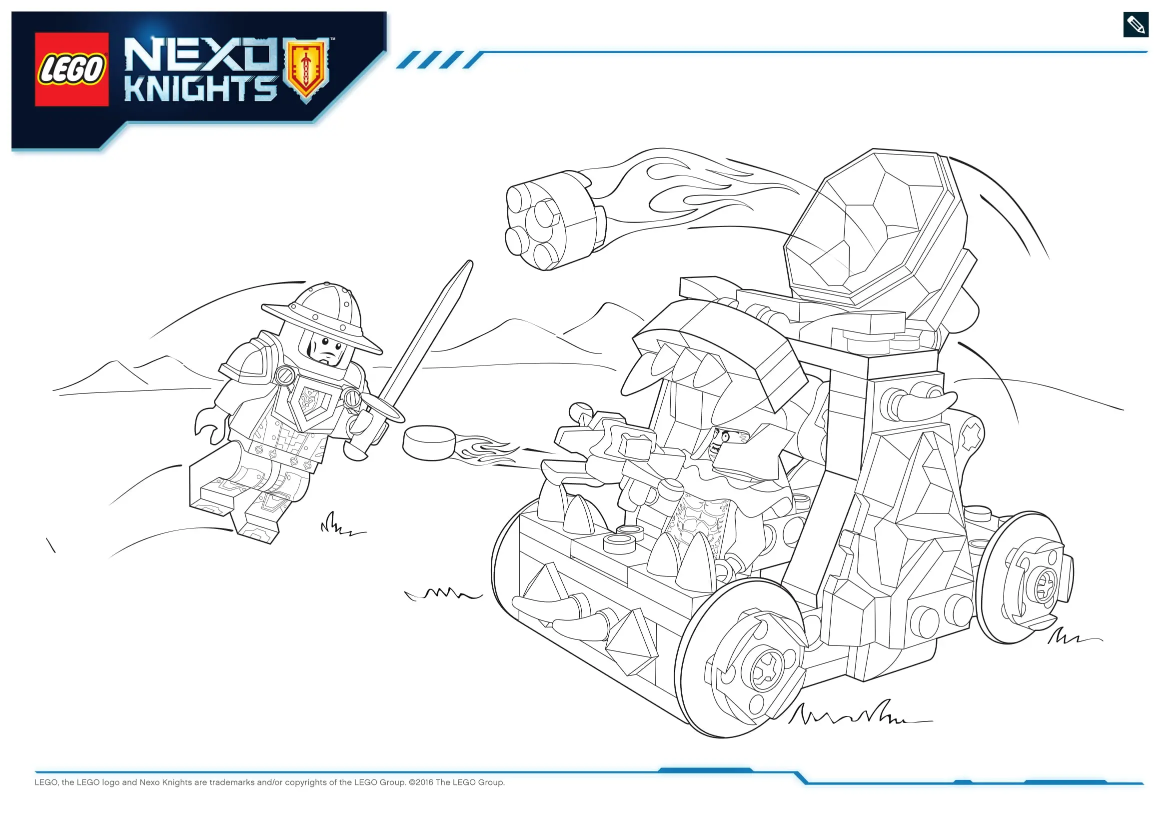 Coloriage Créatures Monstrueuses Lego Nexo Knights - Lego à imprimer