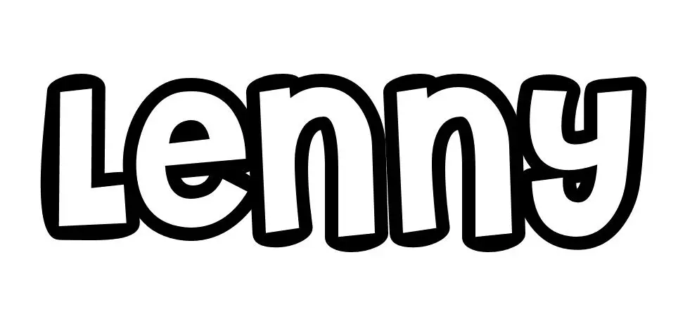 Coloriage Lenny - Prénom à imprimer