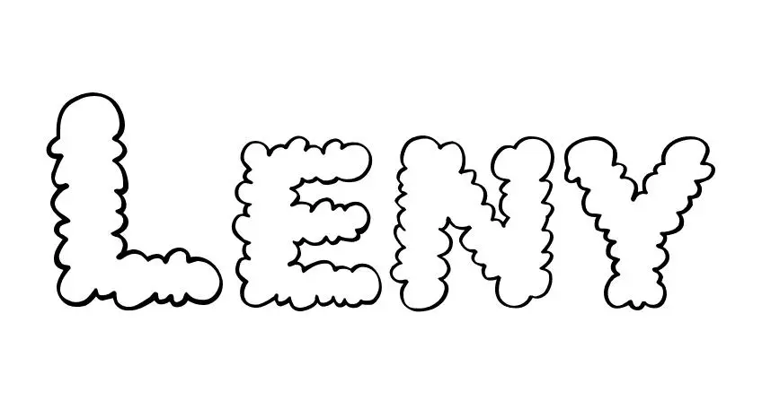 Coloriage Leny - Prénom à imprimer