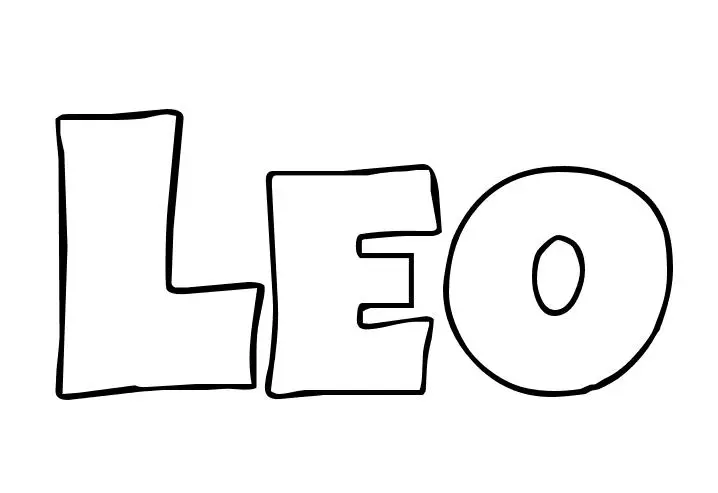 Coloriage Léo - Prénom à imprimer