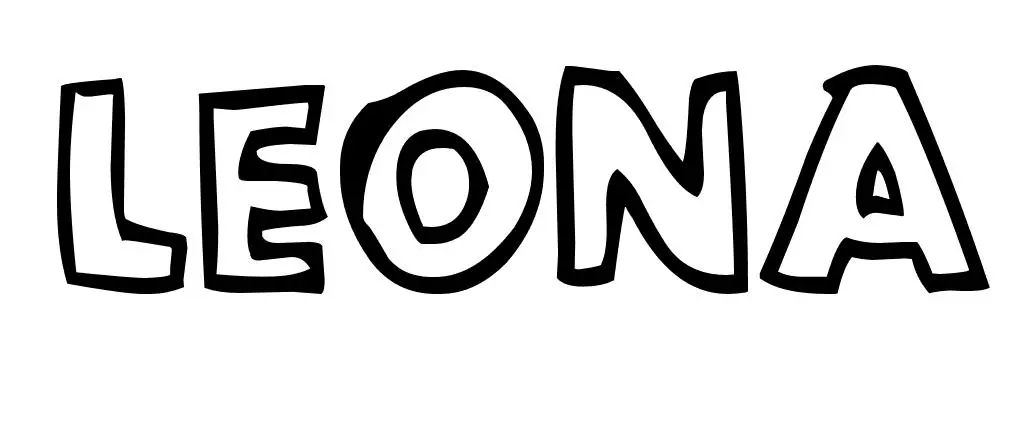 Coloriage Leona - Prénom à imprimer