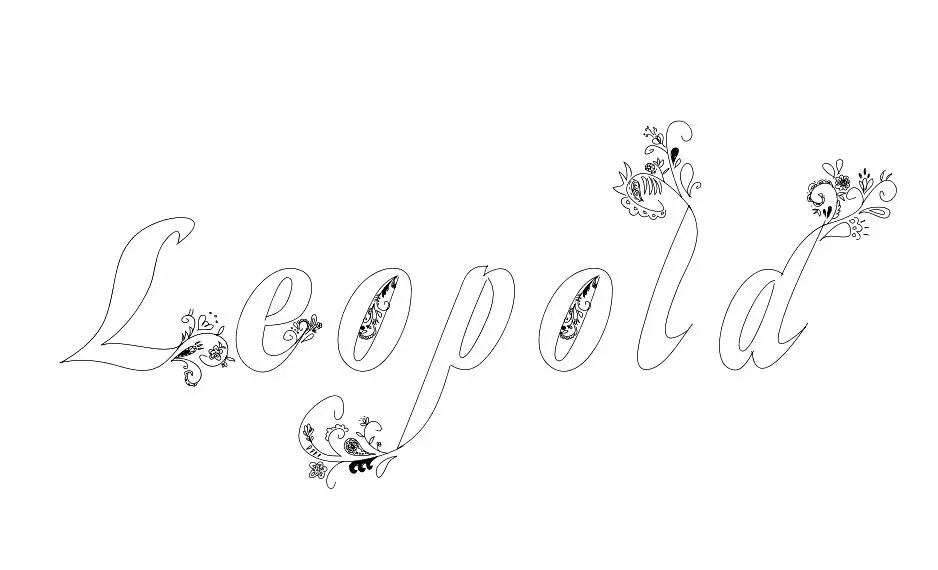 Coloriage Leopold - Prénom à imprimer
