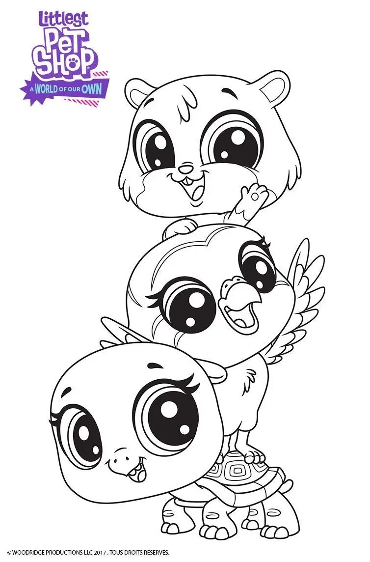 Coloriage Les Meilleurs Amis - Petshop à imprimer