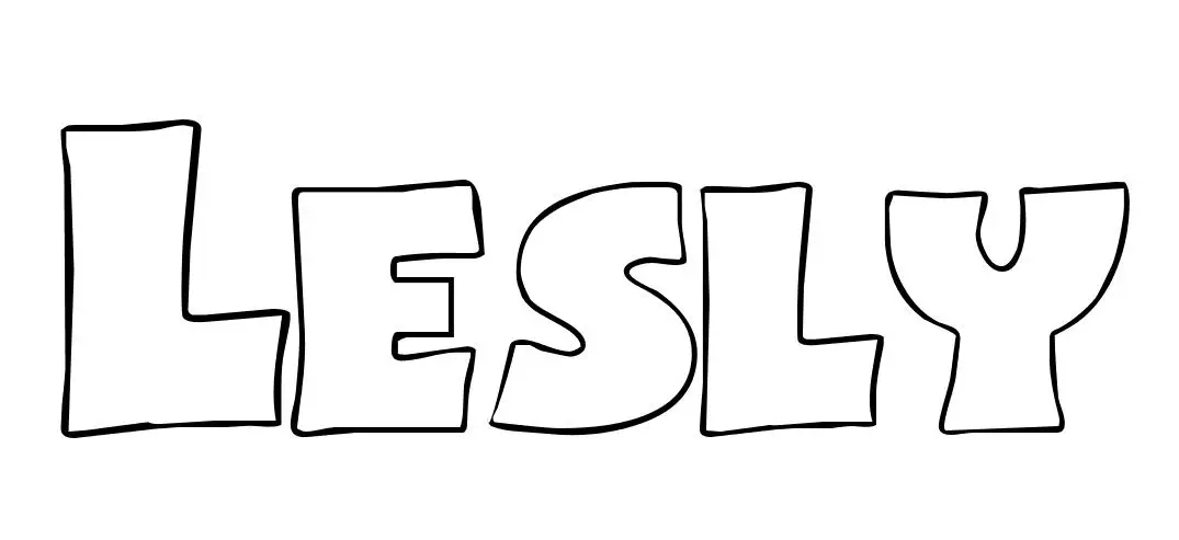 Coloriage Lesly - Prénom à imprimer