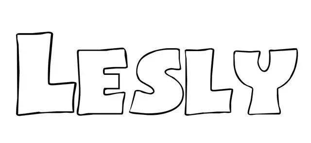 Coloriage Lesly - Prénom à imprimer