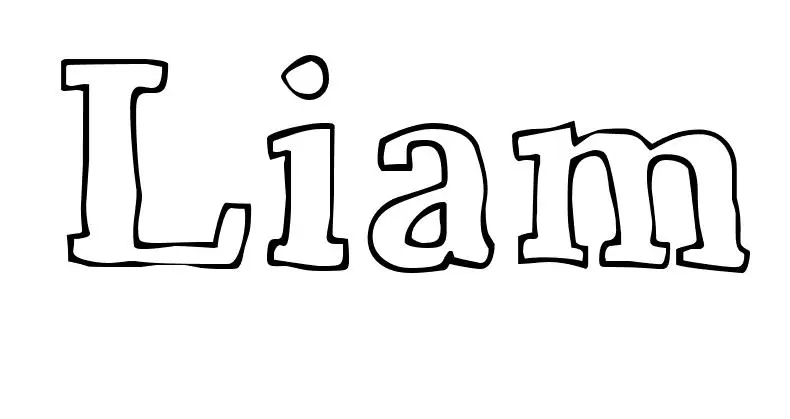 Coloriage Liam - Prénom à imprimer