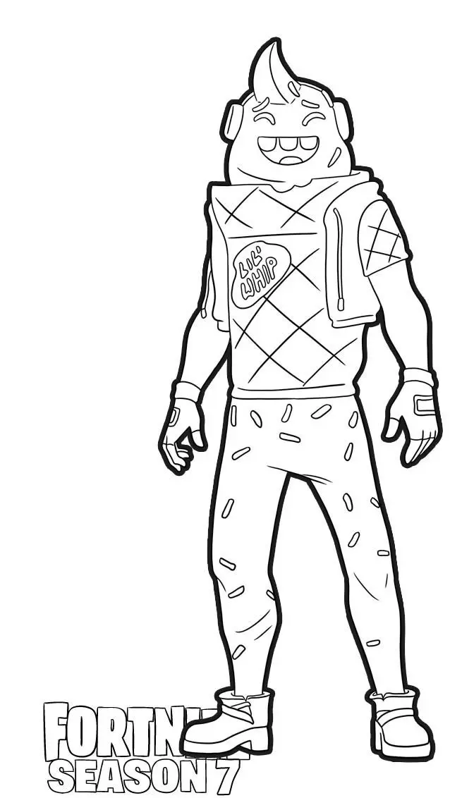 Lil Whip Fortnite Season 10 coloring page to print