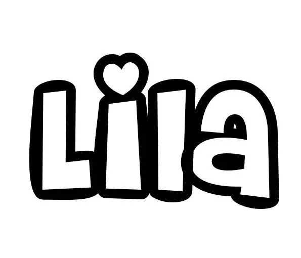 Coloriage Lila - Prénom à imprimer