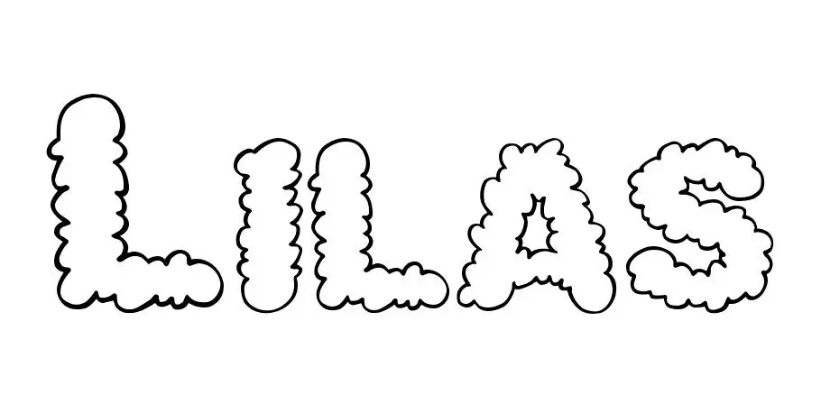 Coloriage Lilas - Prénom à imprimer