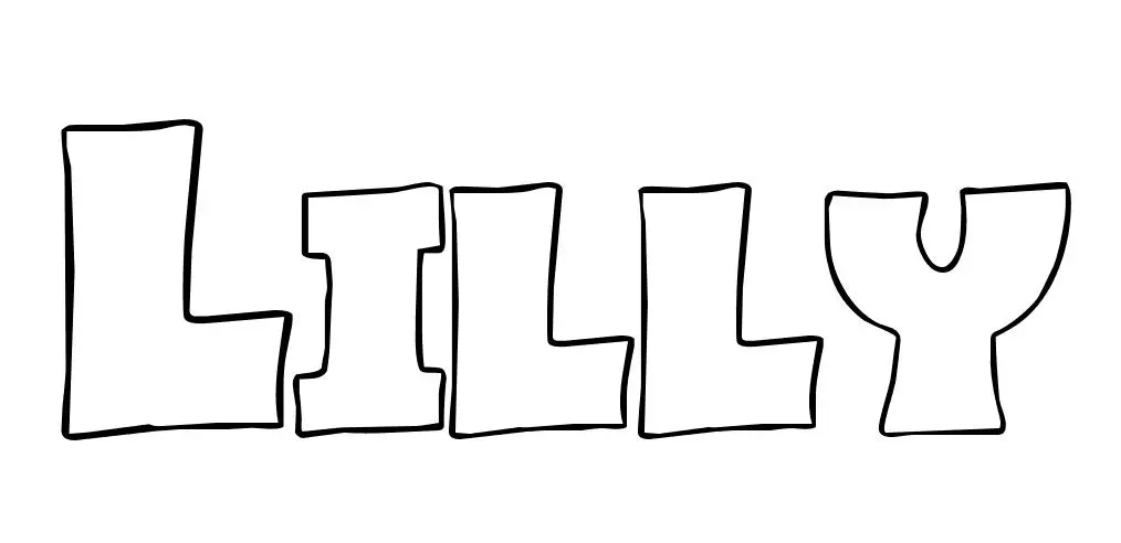 Coloriage Lilly - Prénom à imprimer