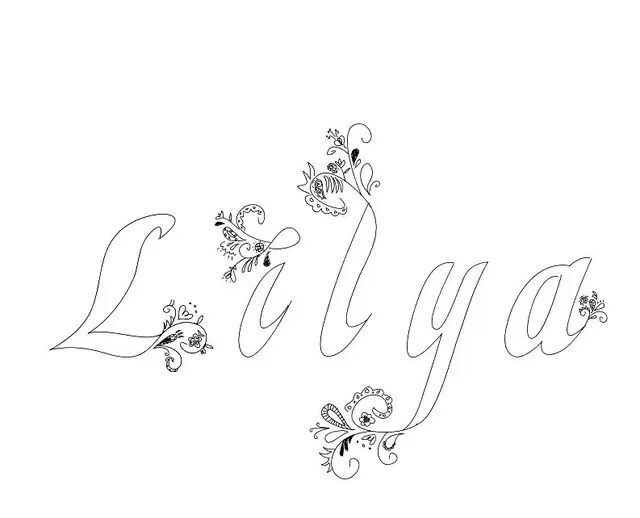 Coloriage Lilya - Prénom à imprimer