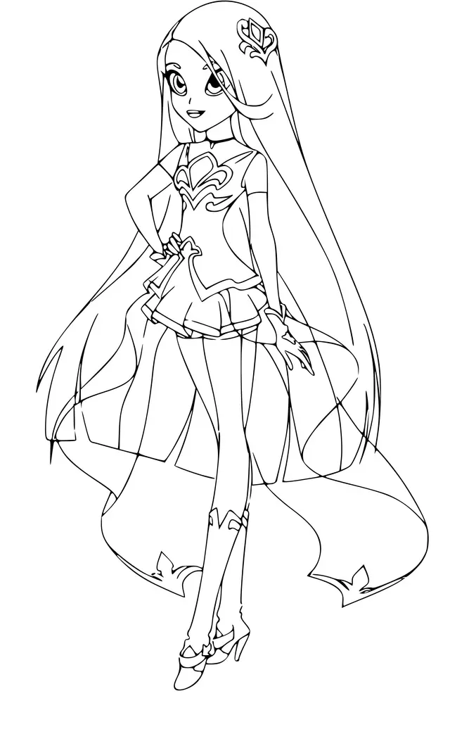 Coloriage Lina Lolirock Star Princesse - Lolirock à imprimer